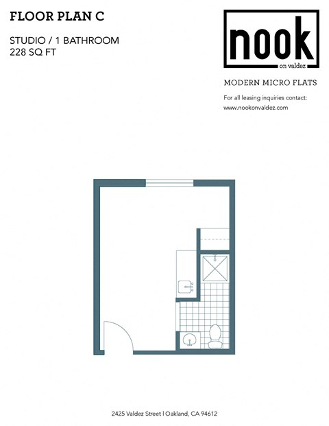 floor plan of a studio apartment